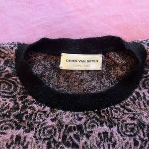 Dries Van Noten XS purple metallic sweater